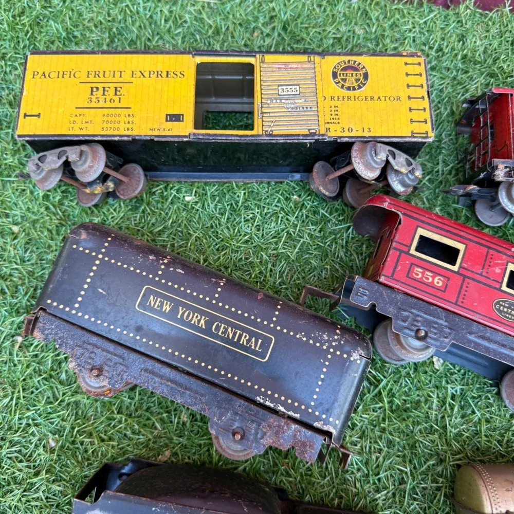 Vintage Marx Tin Litho Train Lot‎ Commodore Vanderbilt 999 NYC Reading PFE Rail